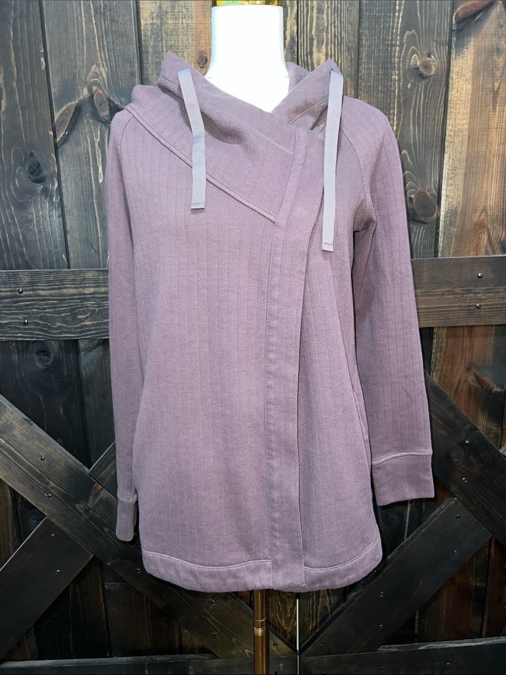 Shambhala Wrap Jacket S Purple Stretch Activewear Layering Yoga Workout Lounge